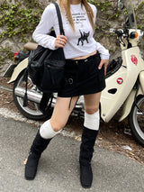 ナイロンローストリングミニスカート / nylon low string mini skirt