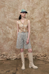 [22S] MIXED KNIT PANTS