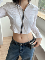 トゥースジッパーシャツ/Tooth Zipper Shirt (2color)