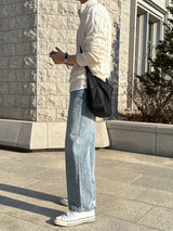 LMN ミュートワイドデニムパンツ / LMN Mute Wide Denim Pants (blue)