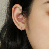 14Kゴールドスワロフスキーパールピアス/14K Gold Swarovski Pearl Piercing (bar 6mm / pearl 3mm)