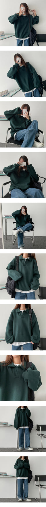 Napping turtleneck collar sweatshirt