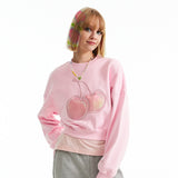 ビッグチェリーホログラムクロップスウェットシャツ / BIG CHERRY HOLOGRAM CROP SWEATSHIRT [PINK]