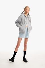 ウィティーバニーワッペンフーディージップアップ／WITTY BUNNY WAPPEN HOODIE ZIP UP [MELANGE GRAY]