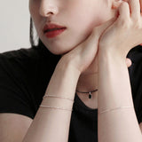 シルバーシンスネークチェーンブレスレット(スペアチェーン)/silver thin snake chain bracelet (silver / spare chain)