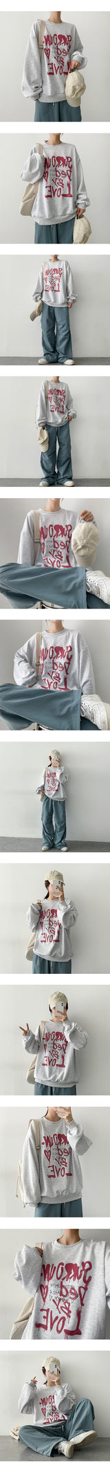 By lettering sweatshirt