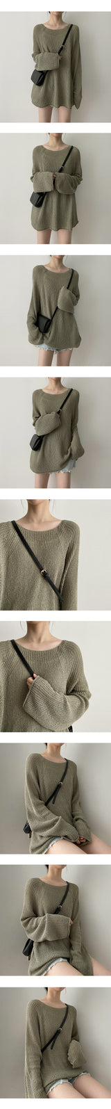Hwiby Lip Round Long Sleeve Knitwear