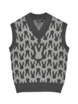 MOON BUNNY MONOGRAM VEST GRAY (6586529513590)
