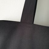 Twill simple line bag - black