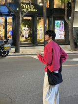 ロイドダブルサイドマルチファンクションオーバーサイズフィットスウェットシャツ / Lloyd's double sided multifunctional oversized fit sweatshirt (12 colors)