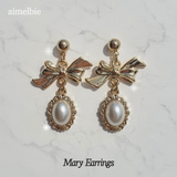 Mary Earring (Gold Color) - Pearl Version (Redvelvet Joy Earring)
