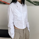 [MADE] Sini ベーシック クロップ ローリング シャツ/Sini Basic Crop Rolling Shirt