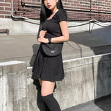 ベーシックハーフムーンクロスバッグ/Basic Half Moon Crossbody Bag - BLACK