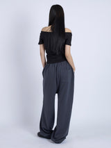Off Shoulder Top, Black