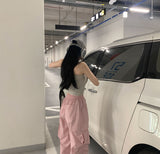 ボタンバンディングストリングカーゴパンツ