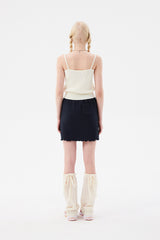 チェリークロップニットノースリーブ / CHERRY CROP KNIT SLEEVELESS [IVORY]