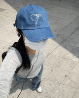 デニムリボンキャップ / denim ribbon cap (deep blue)