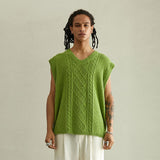 テールヤーンベスト/TAIL YARN VEST (GREEN)