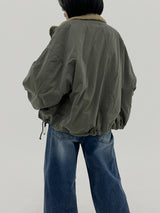 ウールショートパッドジャンパー / Wool short padded jumper (2color)