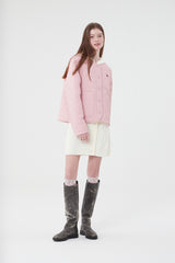 スモールチェリーボタンニットスカート／SMALL CHERRY BUTTON KNIT SKIRT [CREAM]