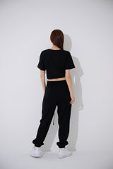 スクエアバックルショートスリーブTシャツ / TOP(9367) Square Buckle Short Sleeve T-shirt