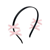 ベルベットミニリボンヘアバンド　ピンク
