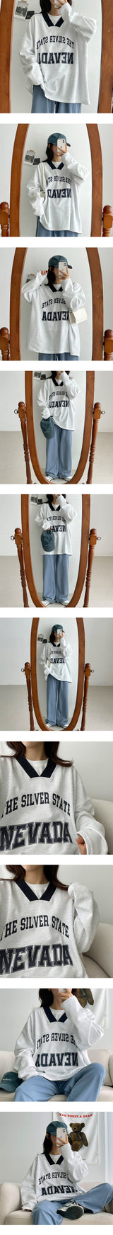 ネヴァカラーVロングスリーブTシャツ/Neva Colored V Long Sleeve Tee
