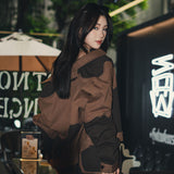 2 TONE PATCHWORK JACKET