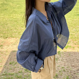 サンデールーズフィットクロップガーゼシャツ