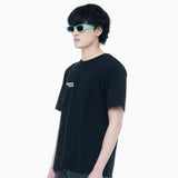 オーバーフィットセリフロゴピンタックラインTシャツ / OVERFIT SERIF LOGO PINTUCK LINE T-SHIRTS (BK)
