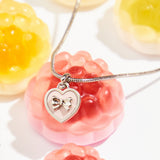 heart ribbon necklace