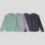 スモールチェックリネンオーバーシャツ (4 color)