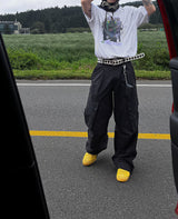 ナイロンカーゴワイドパンツ