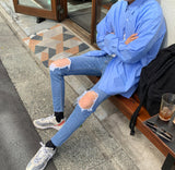 Never Pinstripe Shirt (2color) (6609514889334)