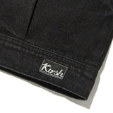 UNI WASHING CROP DENIM JACKET [BLACK]