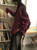 [UNISEX] ディッキーズビンテージチェックブラッシュドアウター長袖シャツ