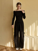 RIBBON SWEAT PANTS