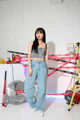 ゼブラクロップノースリーブ / TOP(8983) Zebra Crop Sleeveless