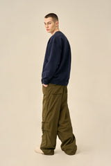 LETTERING LOGO BASIC SWEATSHIRT - NAVY