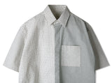 3 CHECK COMPLEX HALF SHIRT (6566840500342)