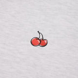 CHERRY OPEN COLLAR SWEATSHIRT [MELANGE GRAY]