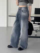バズルウォッシングロングワイドデニムパンツ / bazle washing long wide denim pants