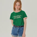 レギュラーフィットツートーンプリントTシャツ / REGULAR FIT TWO TONE PRINT T-SHIRT_GREEN