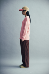 Corduroy Pintuck Band Pants  (brown)