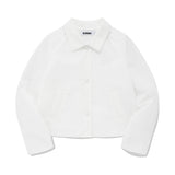 チェリーセミクロップウオウブンジャケット／CHERRY SEMI CROP WOVEN JACKET [WHITE]