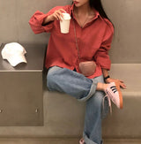 [Belied made/6 color] ピクニックツイルオーバーサイズフィットシャツ