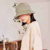 VA Square Stud 6-Panel Bucket Hat / Lightkhaki