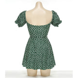 Floral Pattern Shirring One-Piece Swimsuit SW18793F