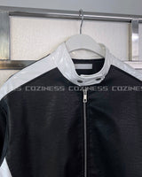 グロッシーバイカーレザージャケット / ENOC Glossy Biker Leather Jacket (2 colors)