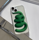 ペインティングオブジェクトフォーンケース / 3D Painting Object Phone Case Green